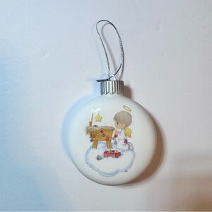 Precious Moments Porcelain LED Christmas Tree Ornament Jesus Baby Halo